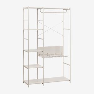 Armoire ouverte en fer Elviah Blanc Gardenia