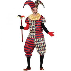 D&eacute;guisement - Arlequin d&eacute;moniaque homme - Halloween - Noir - Adulte