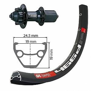 XLC Roue arri&egrave;re 27.5 Axe 12 mm Tubeless Ready 32T Noir