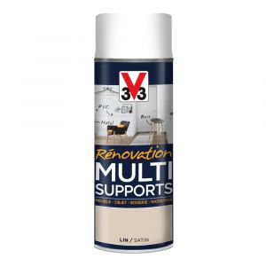 V33 Aérosol Peinture Rénovation Multisupport Satin Lin 400ml