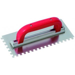 Taliaplast Platoir à colle inox 28x11 dents carrées 8mm