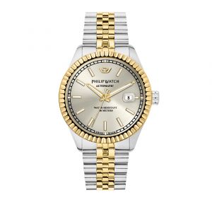 Philip Watch Montre pour homme en AcierAcier en forme de rond de forme Rond, couleur : BLANC, fonctionnalit&eacute;s : 10 ATM - 0.144 g - R8223597025