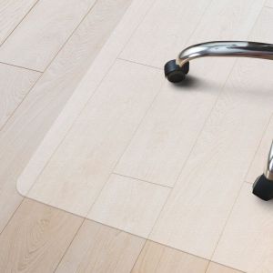 Tapis prot&egrave;ge-sol Pour sols durs pet recycl&eacute; Transparent 90 x 114 cm