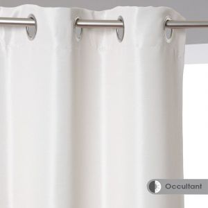 Atmosphera Rideau occultant Satin - 140 x 260 cm - Ivoire