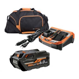 AEG Pack HD 18V Lithium-ion 6,0Ah avec chargeur rapide - SET L1860RHDBLK