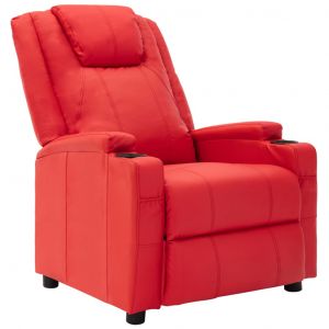 Image de VidaXL Fauteuil inclinable Rouge Similicuir. Produit Neuf ! Garantie 0 ans !