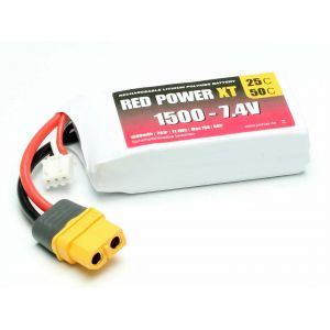 Image de Accu Lipo RED POWER XT 2S 1500mAh 7,4V XT60