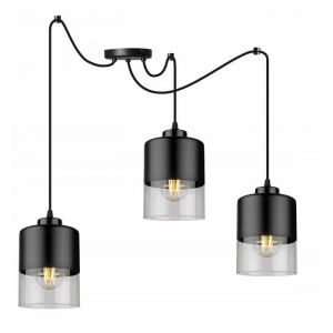 Light-Home Rome Spider Abat Jour Suspension Luminaire Lustre Araign&eacute;e - Moderne - en Metal et Verre - &Agrave; 3 Lumi&egrave;res