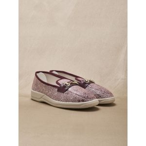 Image de Mocassins textile intérieur éponge femme Pédiconfort