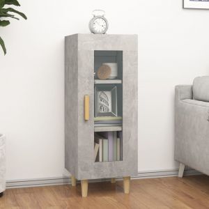 VidaXL Buffet Gris Béton 34,5X34X90 Cm Bois D'ingénierie