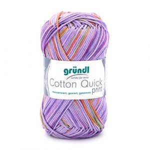 Fil de Coton à tricoter COTTON QUICK PRINT - PPSC - Gründl 192 Violet - 192 Violet