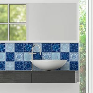 Stickers muraux - Sticker Mural Carrelage adhésif Cuisine Salle de Bain - 9 STICKERS CARRELAGES BOHÈME YUMTAX - 9stickers10x10cm