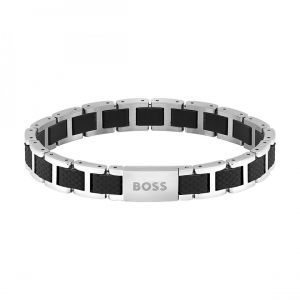 Boss Effect Bracelet Homme Sarkis B Argent&eacute;, Noir 1580368-PAR Gris - Couleur Gris - Taille L