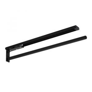 Sotech Porte-serviettes en aluminium TED 1 bras noir mat 450 - 730 mm, télescopique pour la salle de bains ou la cuisine