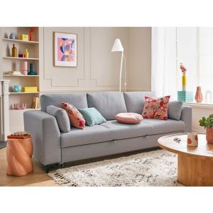 Tala - canapé 3 places - convertible - en tissu - Gris clair