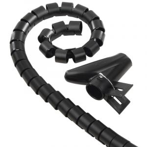 Hama Gaine de câble flexible en spirale, universelle, 30 mm, 1,5 m, noir