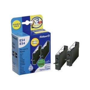 Pelikan E54 Double Pack - 2 Cartouches d'encre noire compatibles Epson T0711