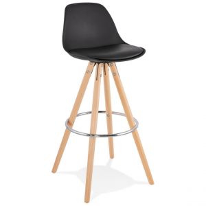 Tabouret de bar design 'TATAMI' noir