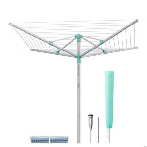 Songmics Etendoir - Étendoir à Linge - Corde de 50 m Argent et Vert