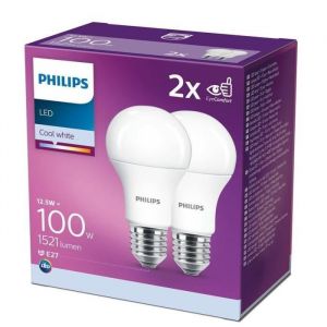 Philips Lot de 2 ampoules LED E27 12,5W 4000K