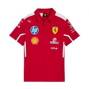 Puma Polo Team manches courtes rouge jaune bleu - L