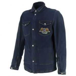 Helstons Surchemise textile Von Dutch x Captain bleu dirty- L