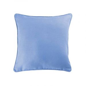 Homemaison Coussin Uni Passepoilé en 100% coton Azur 40 x 40 cm