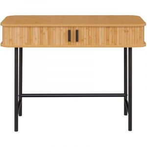 Console style contemporain 100 cm bois / noir