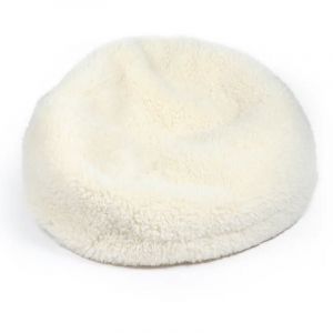 Linnea Pouf medium polyester et fausse fourrure collection soft animals mouton avec garnissage
