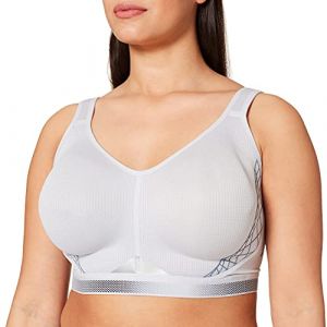 TriAction Cardio Cloud P EX Soutien-Gorge de Sport Dos Nageur, Platinum, 90D Femme
