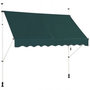 Image de Store Coast 250 cm - Hauteur réglable 200-300 cm, Vert, Fixation par clip sans perçage