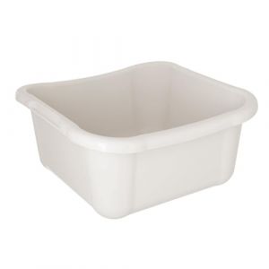 Kadax - Bassine à linge rectangulaire, robuste, avec poignées confortables, bac de rangement, bac de nettoyage compact, blanc, 12 l