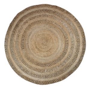 Now's Home Tapis rond en jute tissé à la main 220cm