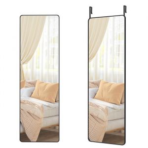 Songmics Miroir pleine longueur 120 x 40 cm rectangulaire verre trempé noir