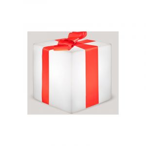 New Garden Gifty 20 Cube lumineux. Décoration de Noël en forme de cadeau. Chargement solaire et batterie rechargeable. Lumière rvb avec télécommande. Fabriqué