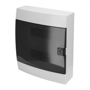 Horoz Electric Tableau électrique saillie 24 modules (2x12) IP40 blanc porte fumée HOROZ