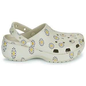 Crocs Sabots CLASSIC PLATFORM FLORAL CLOG Beige - Taille 36 / 37,38 / 39,37 / 38,39 / 40,41 / 42