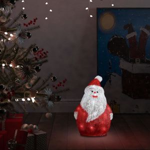 VidaXL Silhouette de P&egrave;re No&euml;l LED Acrylique Int&eacute;rieur/ext&eacute;rieur 28 cm