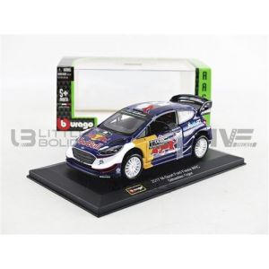 Bburago Voiture Miniature de Collection 1-32 - FORD Fiesta WRC - 2017 - Blue / White / Yellow - 41051BL