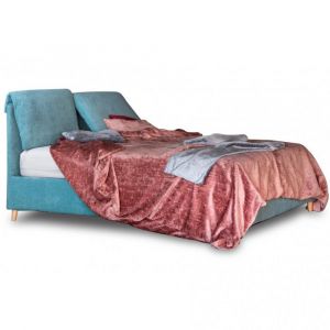 Lit coffre TEZE couchage 120x200 cm Queens bleu