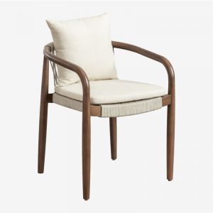 Chaise de jardin avec accoudoirs en bois d'acacia Giulia SKLUM Brun Acacia foncé