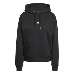 Adidas Femme Essentials Small Logo Feel Cozy Hoodie, Black/White, L