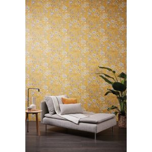 A.S. Creation Papier peint blooming moutarde
