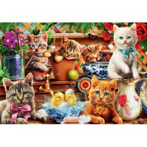Bluebird Puzzle Kittens in the Potting Shed