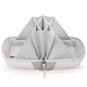 Inateck Ouverture &agrave; 180&deg; Sac de Rangement C&acirc;bles,Organisateur d'accessoires &eacute;lectroniques avec poign&eacute;e,Pochette de Gadgets Tech Pouch, r&eacute;sistant aux &eacute;claboussures &eacute;tui de Transport, Aurore Blanche