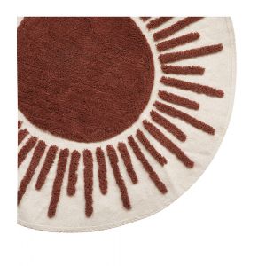 Tapis Tufté Déco "Alicante" 90cm Ivoire & Marron Prix