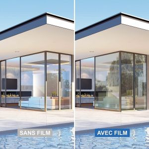 Dimexact Film Solaire Anti Chaleur Pour Vitrages, Couleur Champagne, 63% De Rejet Solaire, De L : 1.52 M X H : 10 M, En Rouleau