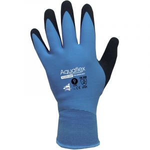 Manusweet Gants de travail en Latex - Gants 100% Imperméable - Captain Aquaflex - Gants de protection double enduction Latex - Taille 9