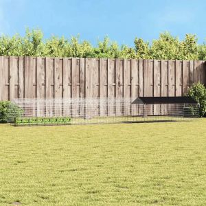 VidaXL Cage Pour Lapins Argent 400 X 78 X 78 Cm Acier Galvanis&eacute;