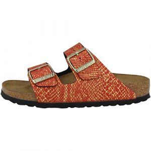 Birkenstock Arizona, Sandale Femme, Shiny Python Red/Gold, 41 EU